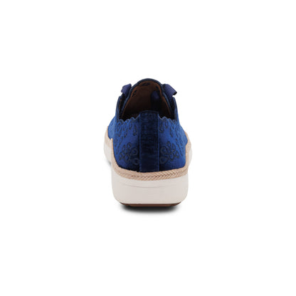 Aetrex Charlotte Lace-Up Sneaker - Navy Velvet