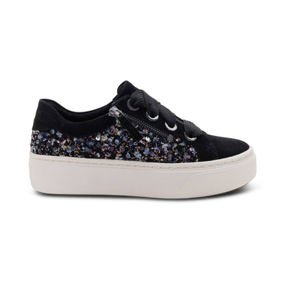 Aetrex Aubrey Arch Support Platform Sneaker - Black Knit