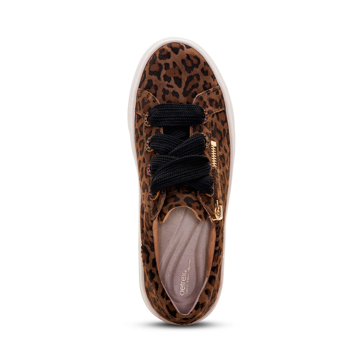 Aetrex Aubrey Arch Support Platform Sneaker - Leopard