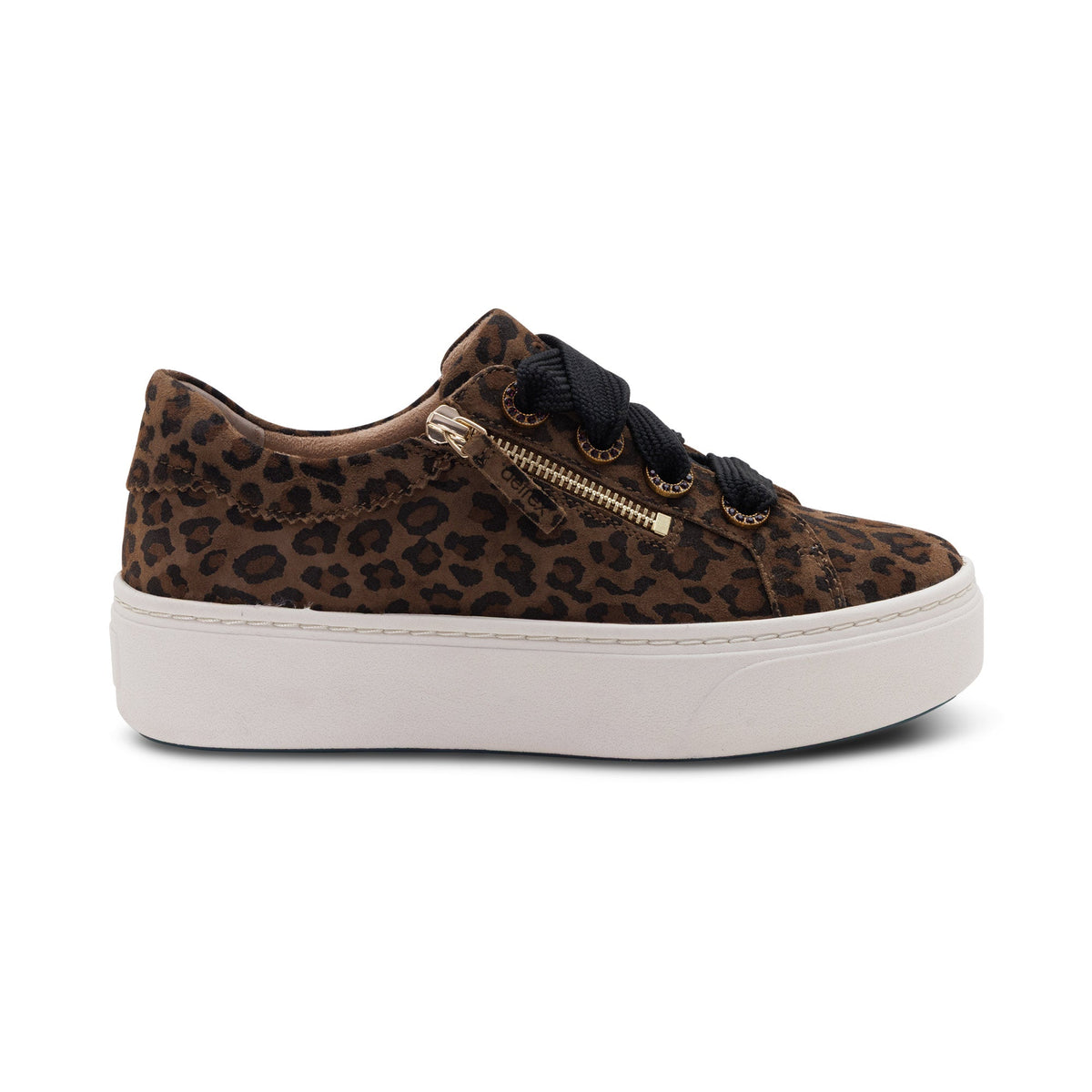Aetrex Aubrey Arch Support Platform Sneaker - Leopard