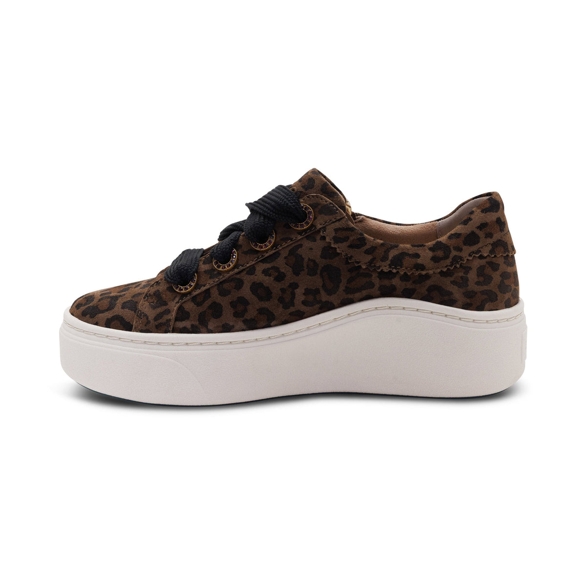 Aetrex Aubrey Arch Support Platform Sneaker - Leopard
