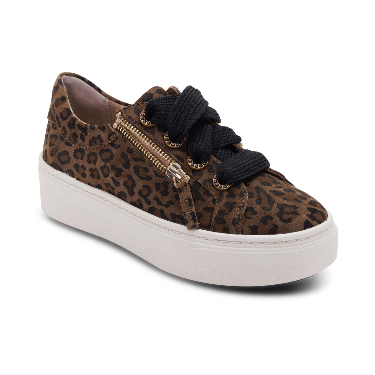 Aetrex Aubrey Arch Support Platform Sneaker - Leopard