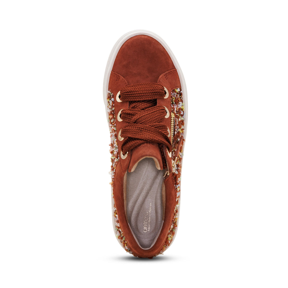 Aetrex Aubrey Arch Support Platform Sneaker - Russet Knit