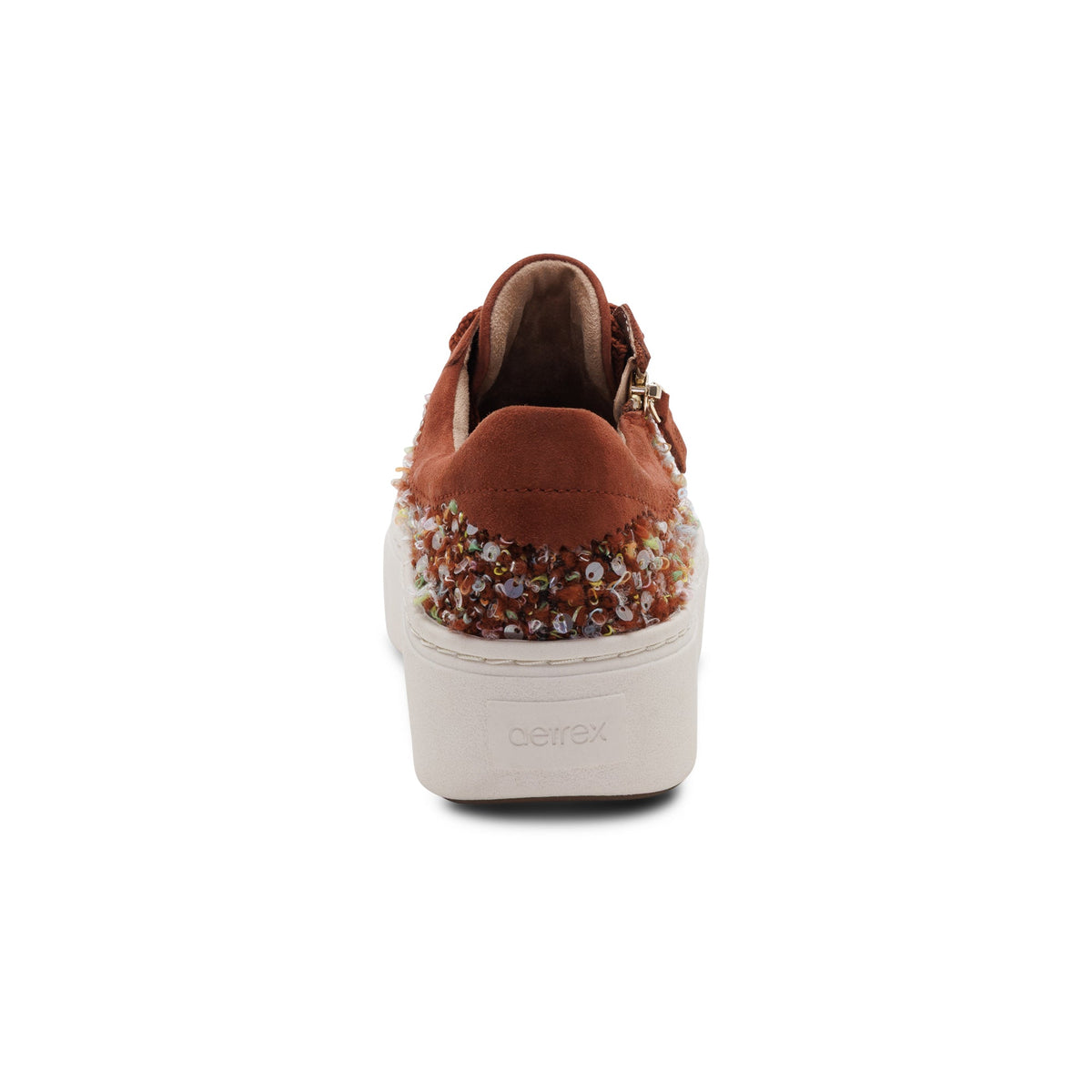 Aetrex Aubrey Arch Support Platform Sneaker - Russet Knit