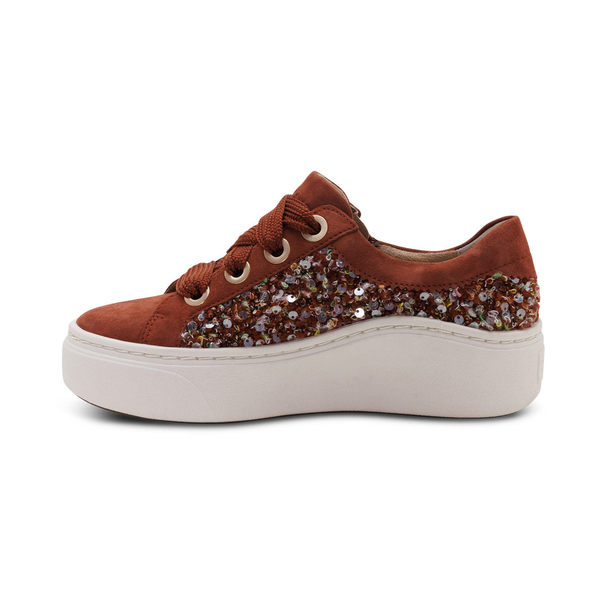 Aetrex Aubrey Arch Support Platform Sneaker - Russet Knit