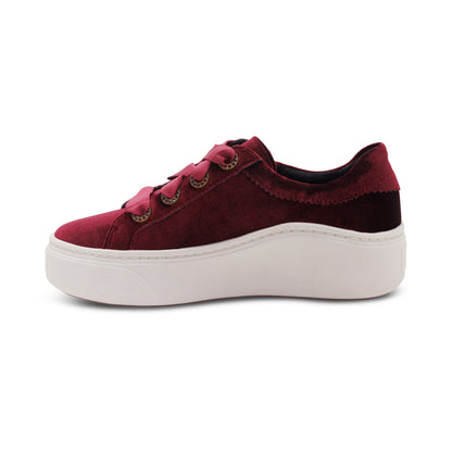 Aetrex Aubrey Arch Support Platform Sneaker - Burgundy Velvet