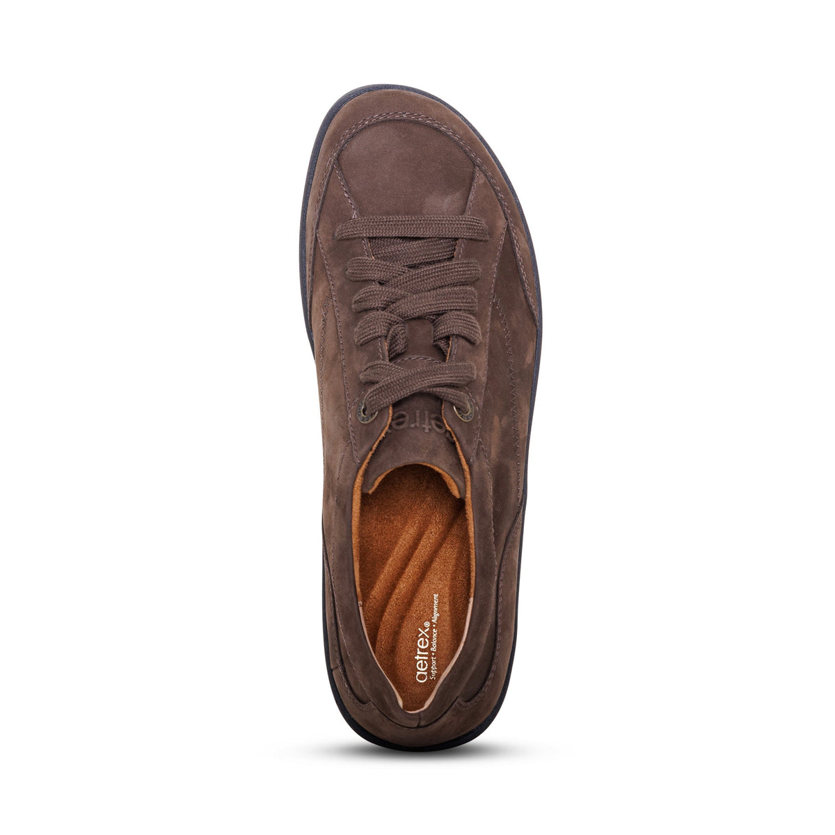 Aetrex Dahlia Lace-Up Oxford - Dark Earth