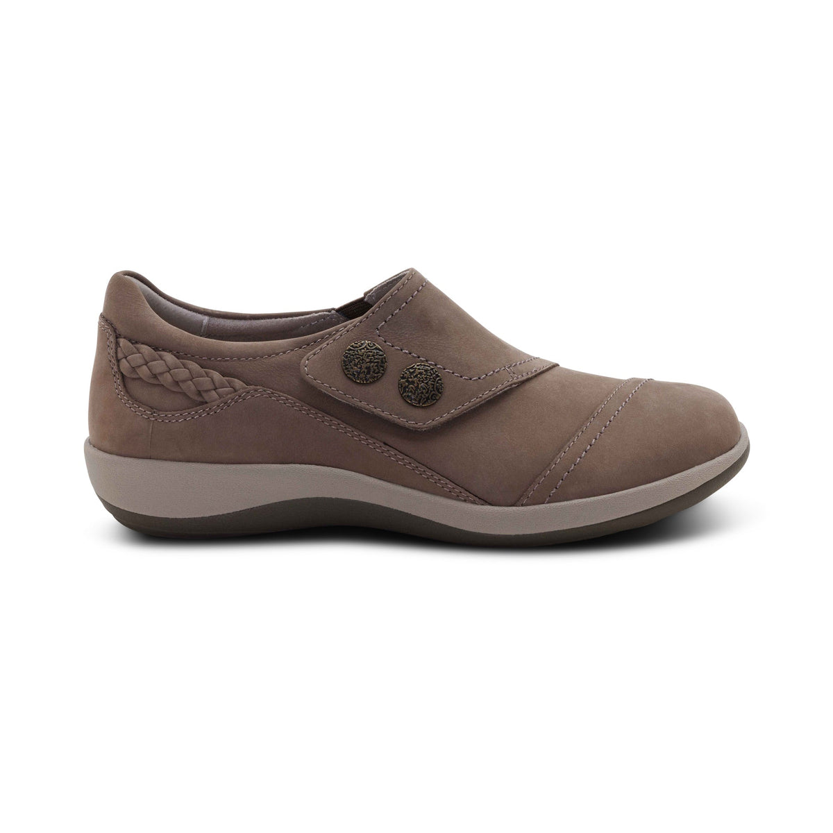 Aetrex Karina Monk Strap - Warm Grey