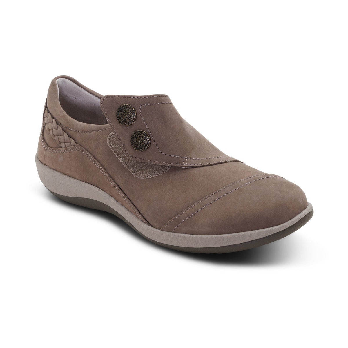 Aetrex Karina Monk Strap - Warm Grey