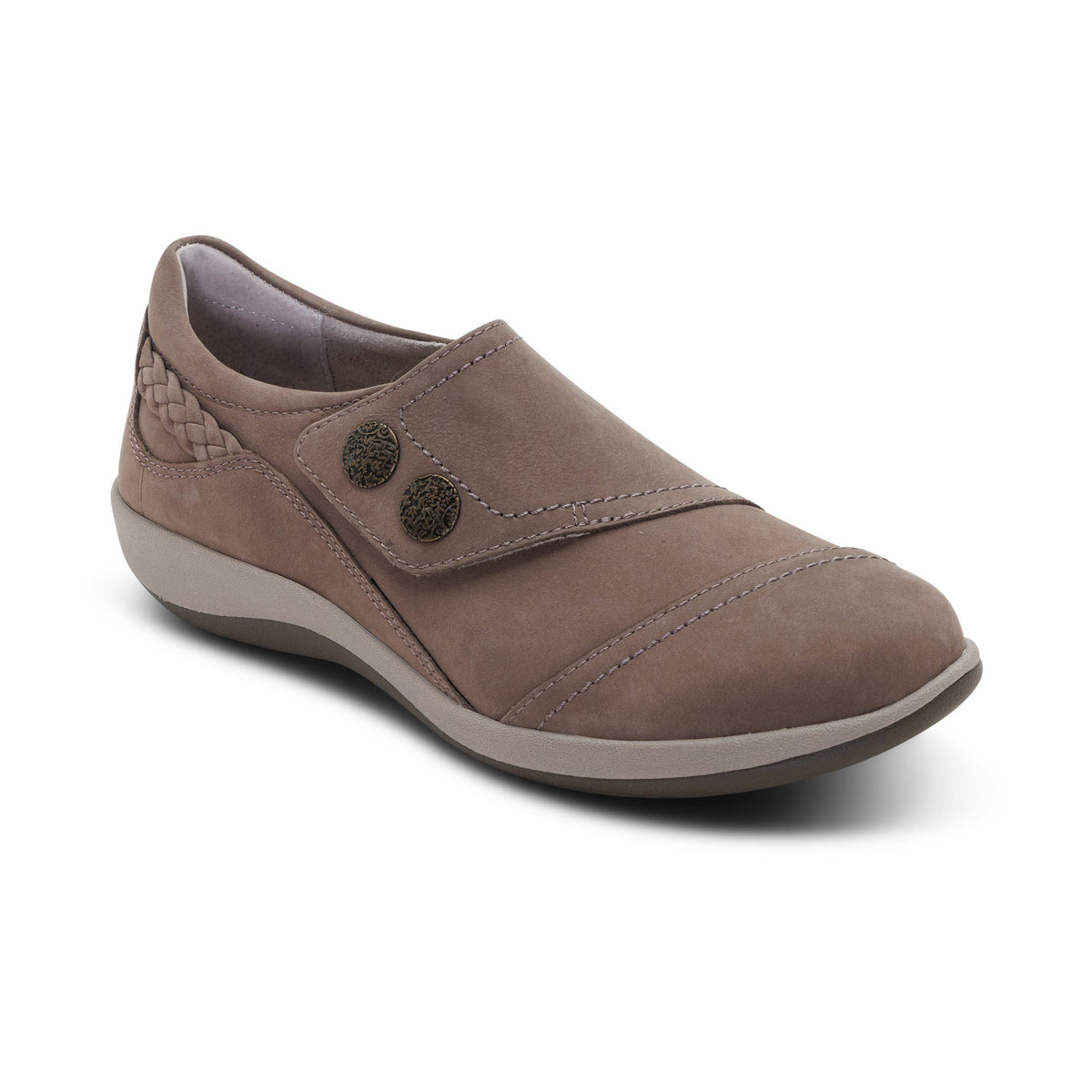 Aetrex Karina Monk Strap - Warm Grey