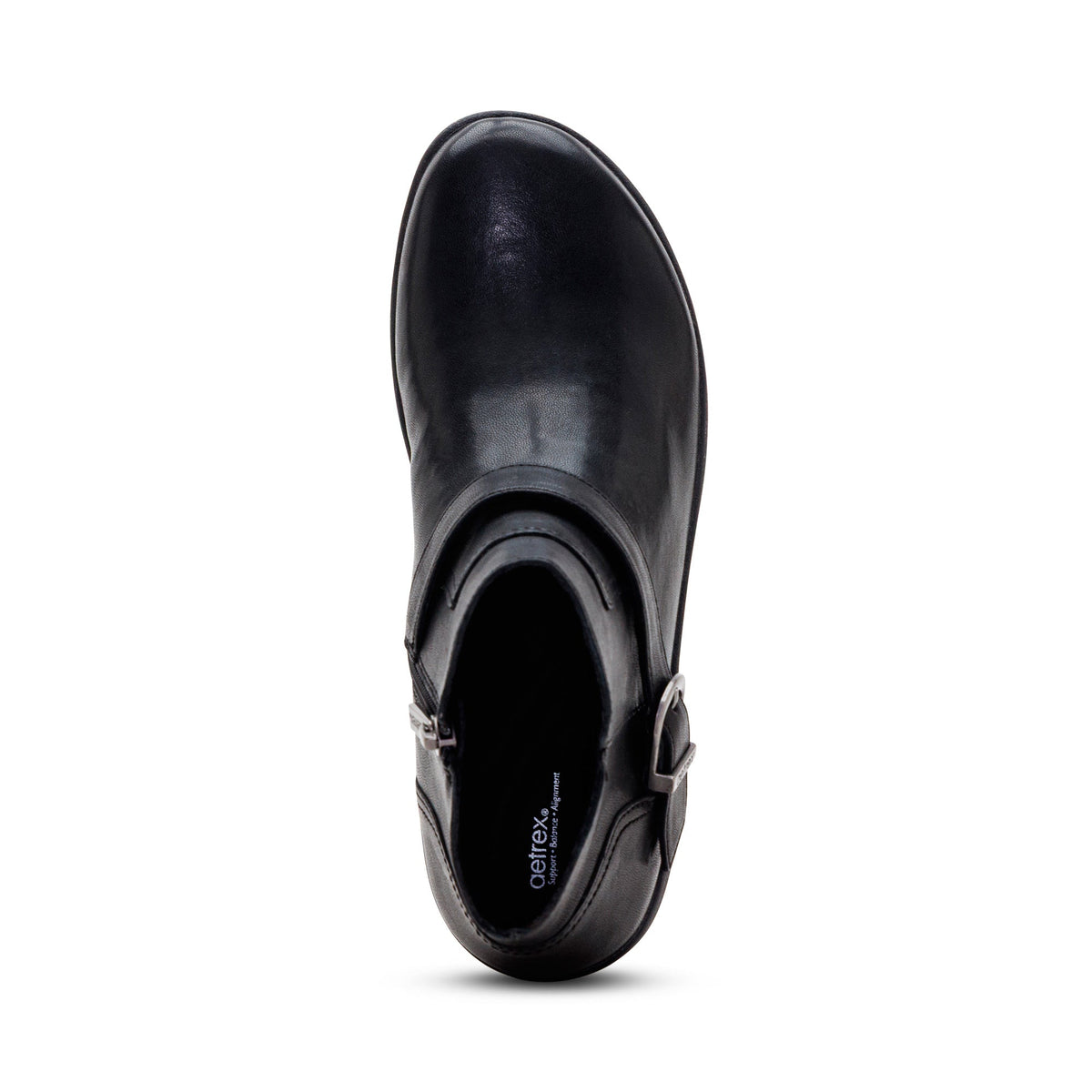 Aetrex Leah Buckle Bootie - Black