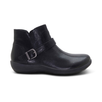 Aetrex Leah Buckle Bootie - Black