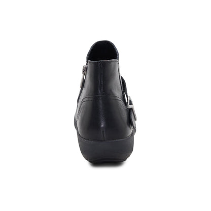 Aetrex Leah Buckle Bootie - Black