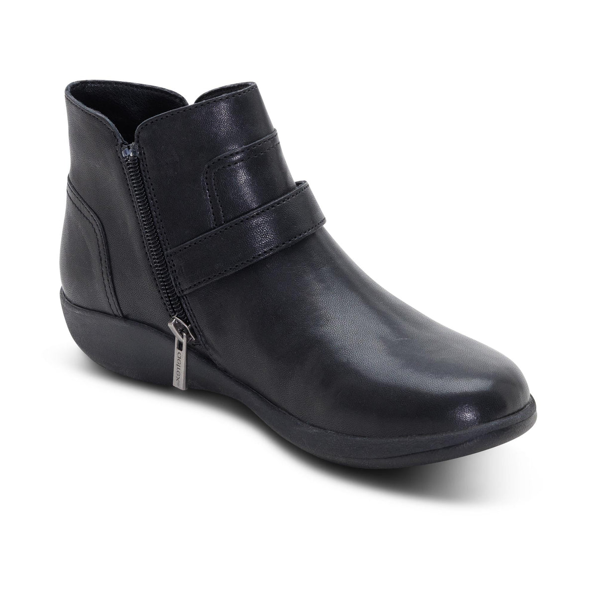 Aetrex Leah Buckle Bootie - Black