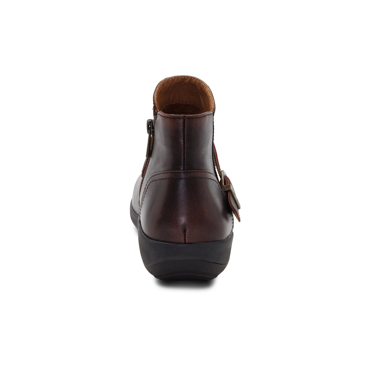 Aetrex Leah Buckle Bootie - Cordovan