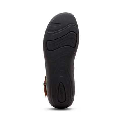 Aetrex Leah Buckle Bootie - Cordovan