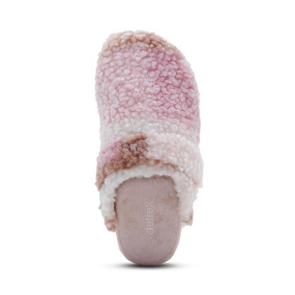 Aetrex Mia Arch Support Slipper - Pink Plaid