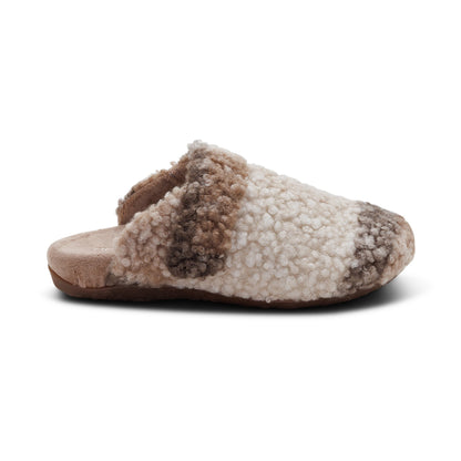 Aetrex Mia Arch Support Slipper - Tan Plaid