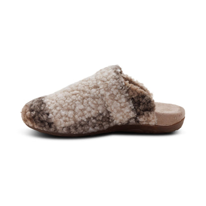 Aetrex Mia Arch Support Slipper - Tan Plaid