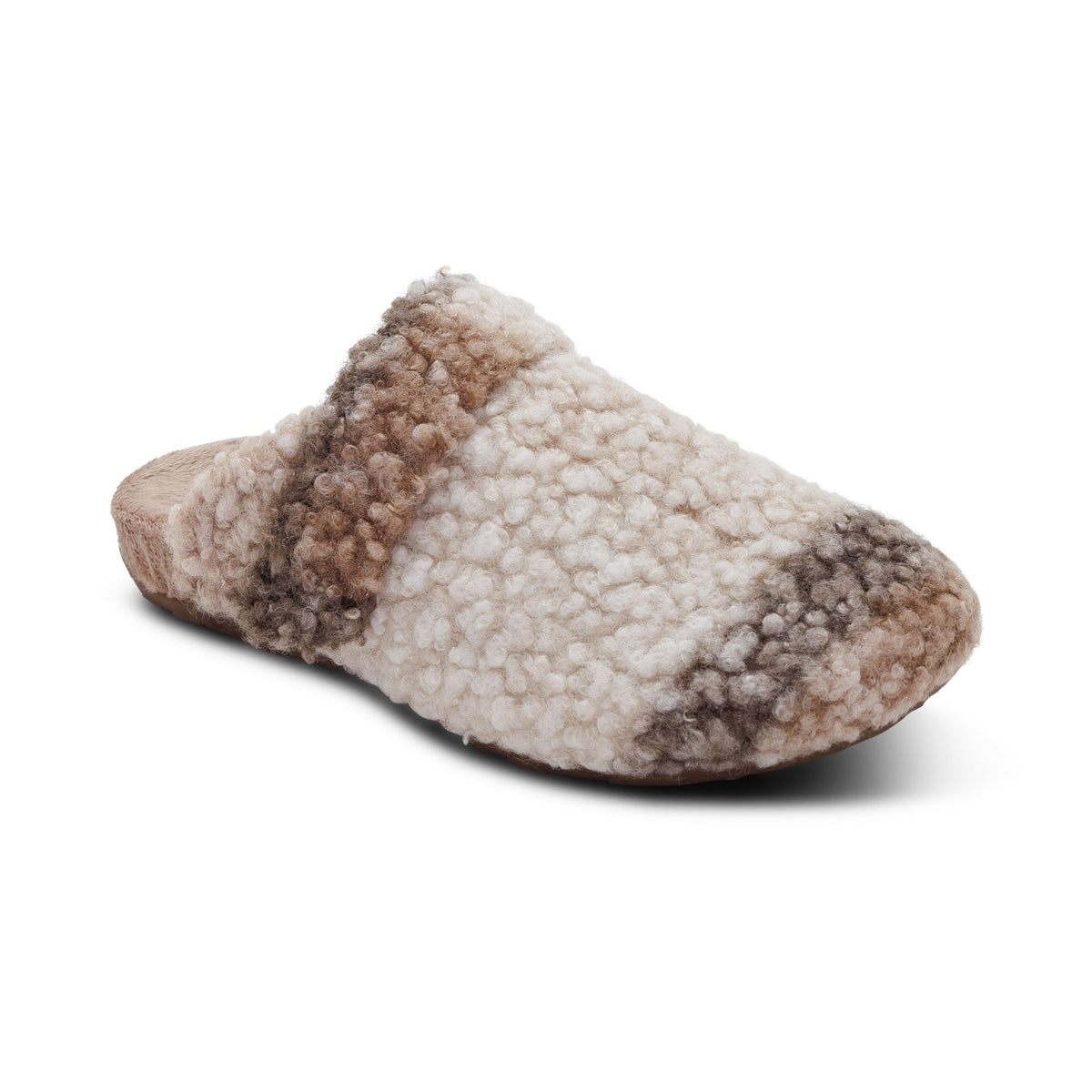 Aetrex Mia Arch Support Slipper - Tan Plaid