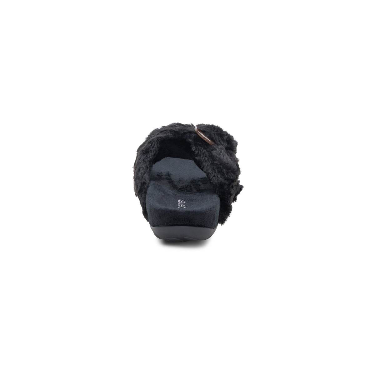 Aetrex Macy Open-Toe Slipper - Black