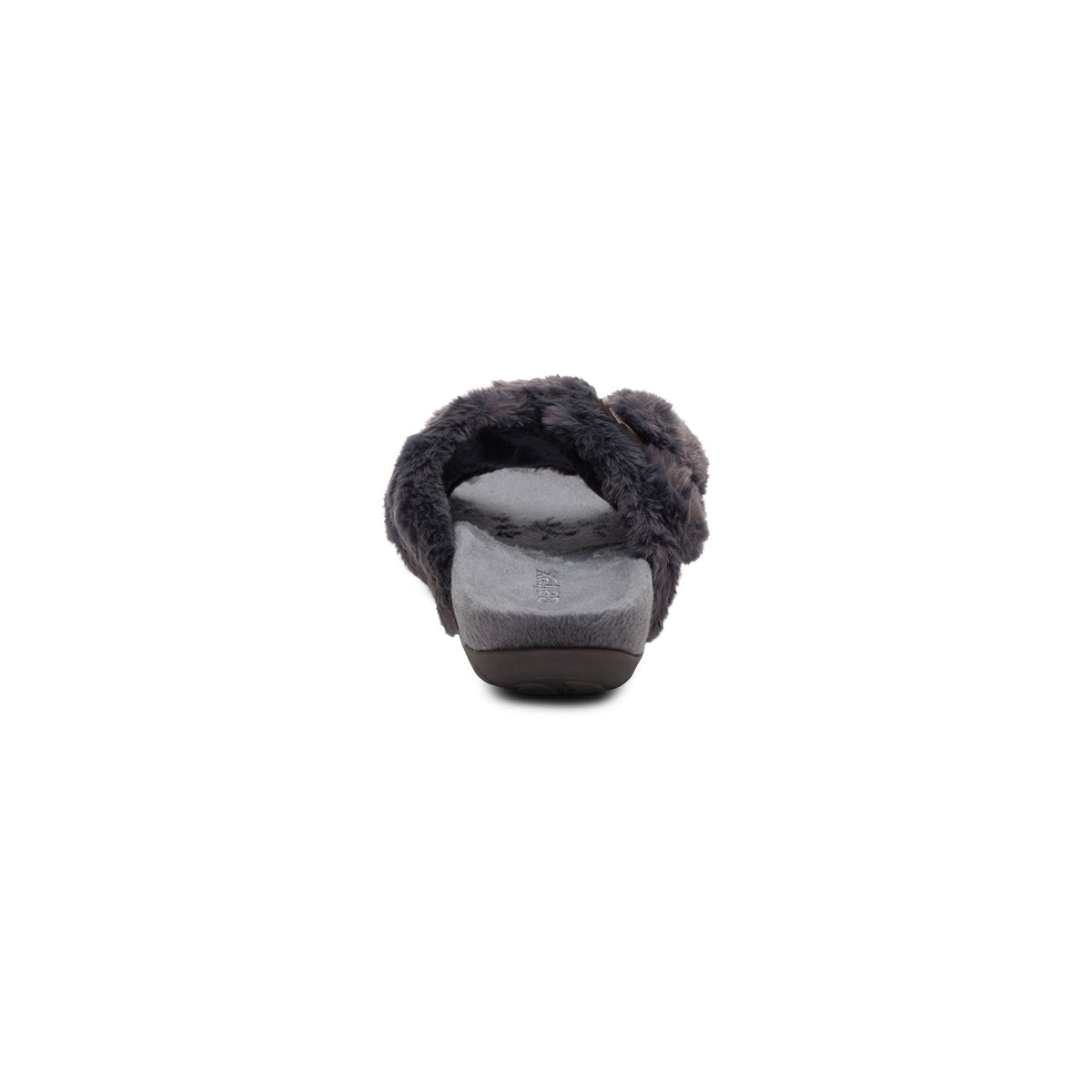 Aetrex Macy Open-Toe Slipper - Charcoal