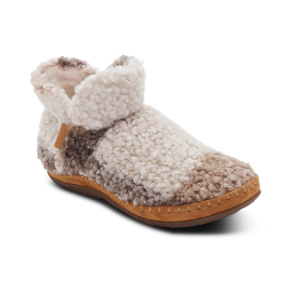 Aetrex Malina Arch Support Slipper - Tan Plaid
