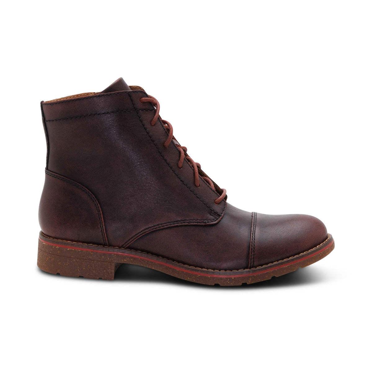 Aetrex Juliet Lace-Up Boot - Cordovan