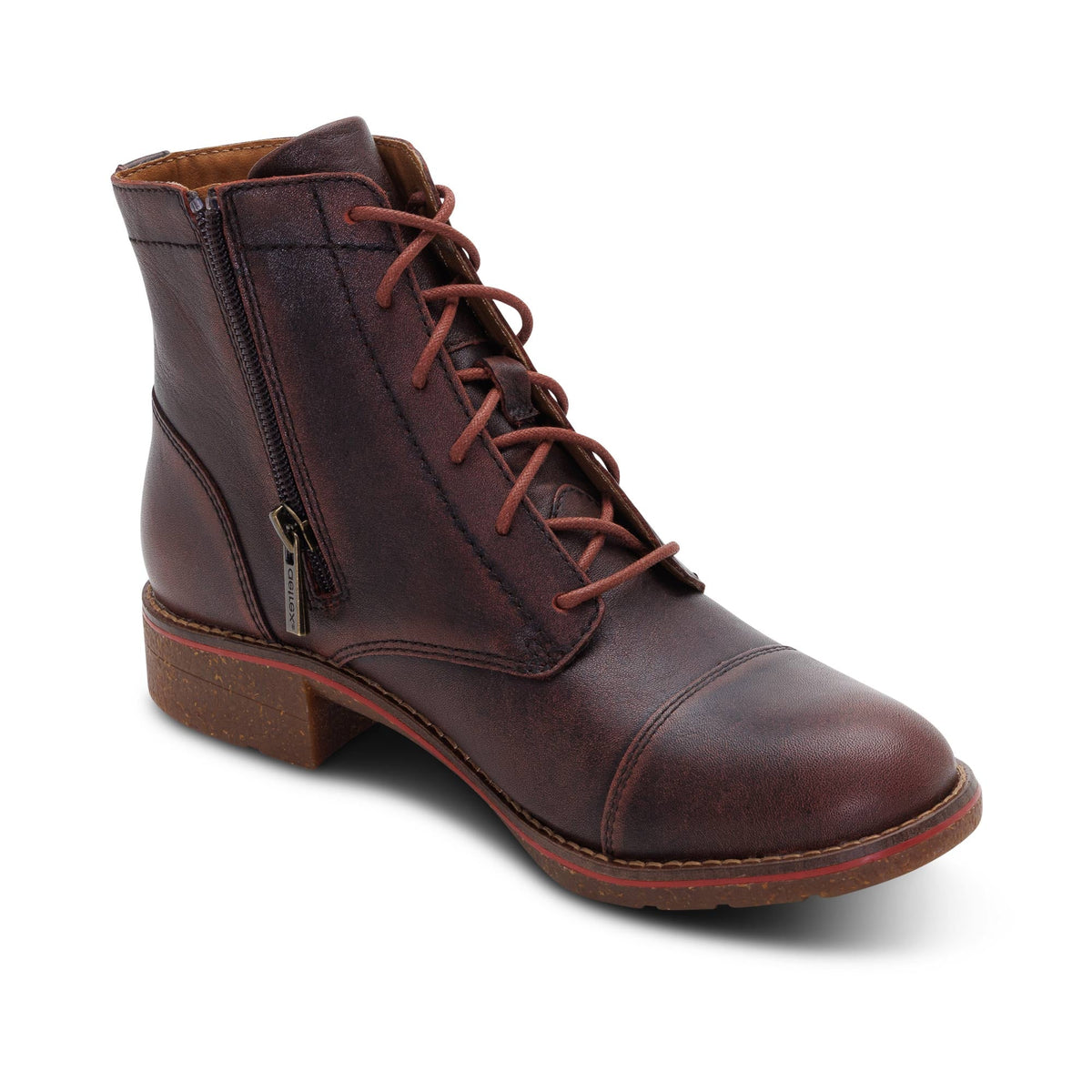 Aetrex Juliet Lace-Up Boot - Cordovan