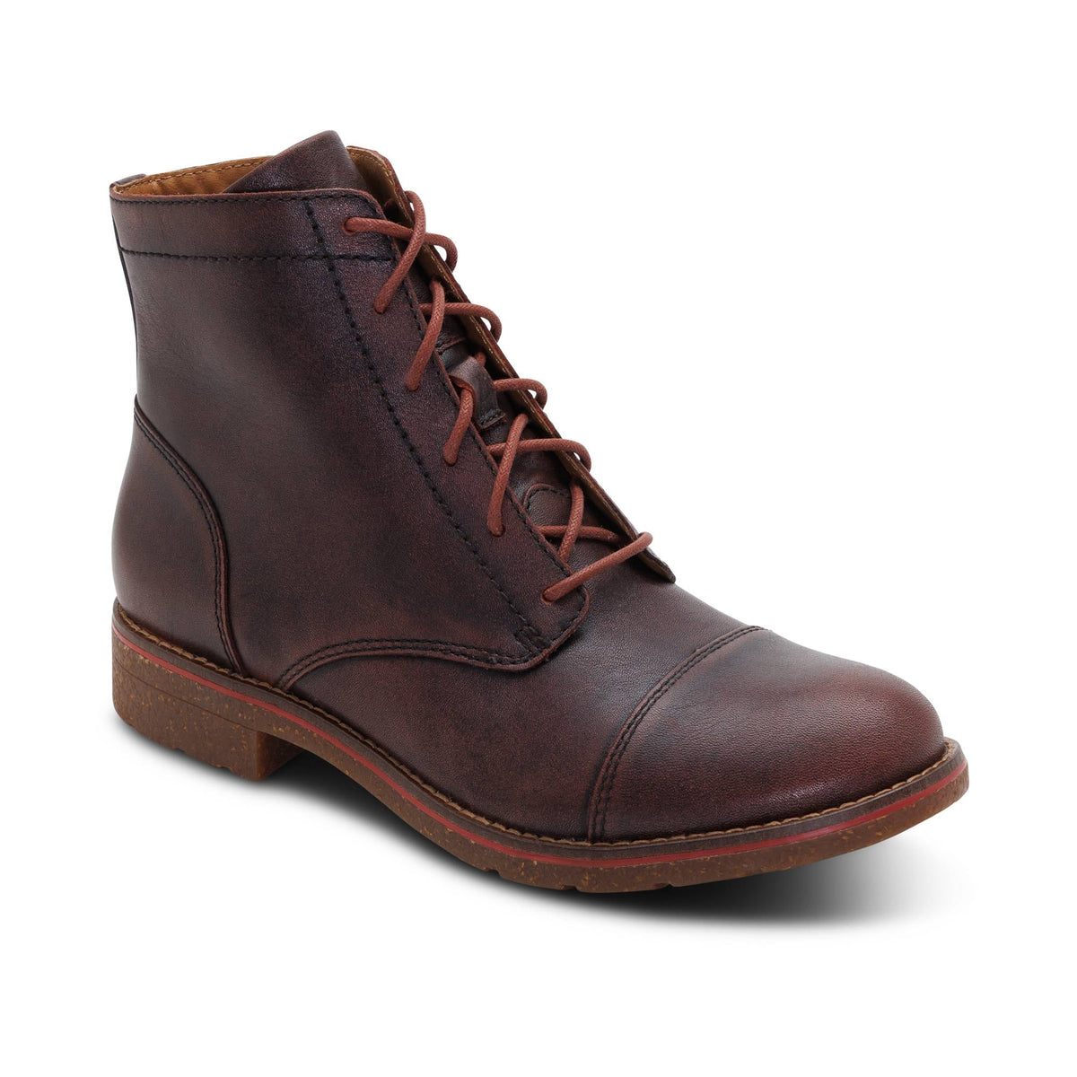 Aetrex Juliet Lace-Up Boot - Cordovan