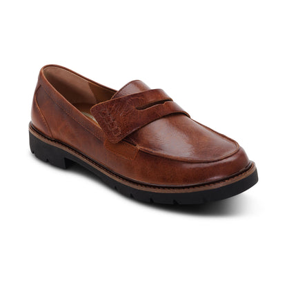 Aetrex Collette Arch Support Loafer - Cognac