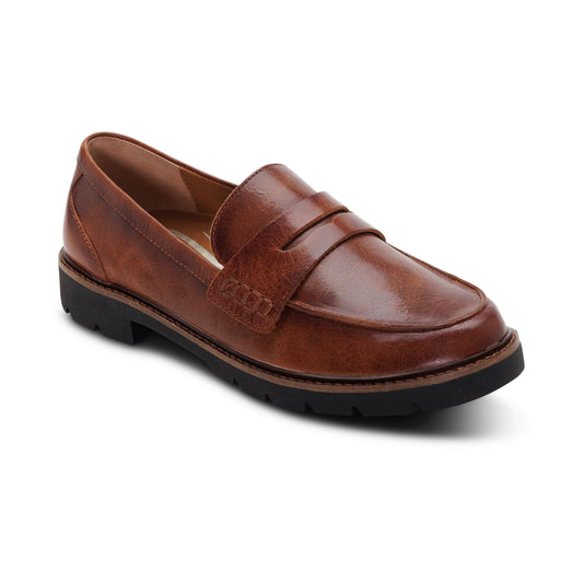 Aetrex Collette Arch Support Loafer - Cognac