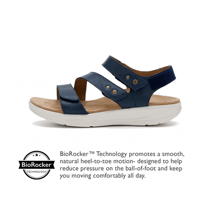 Aetrex Savannah Adjustable Quarter Strap Sandal - Red