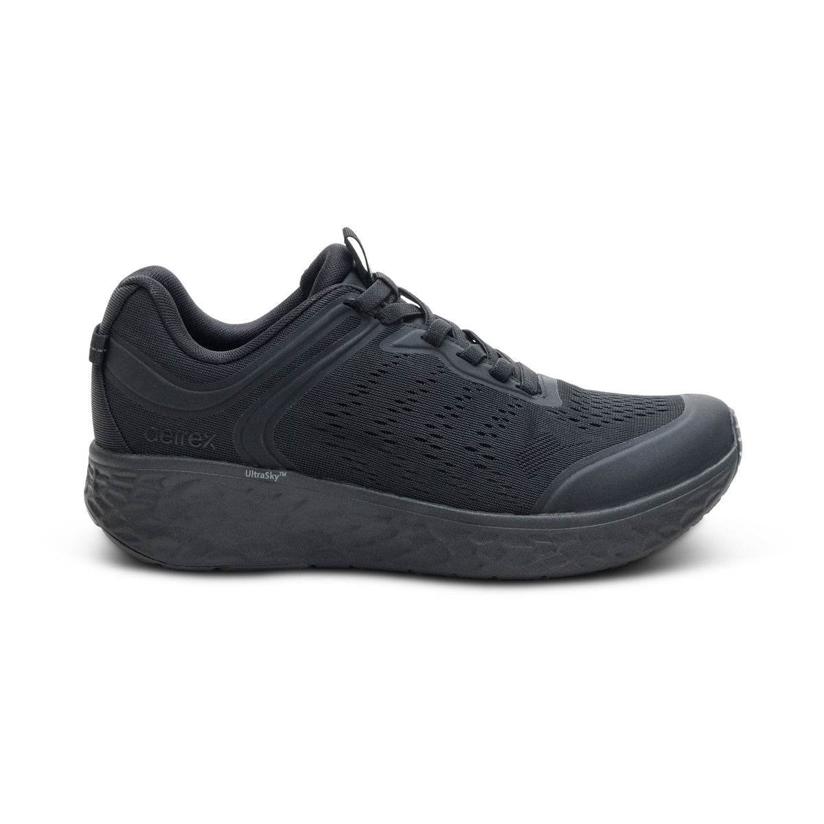 Aetrex Chase Arch Support Sneaker - Black/Black