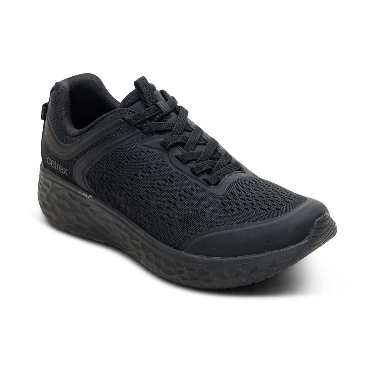 Aetrex Chase Arch Support Sneaker - Black/Black