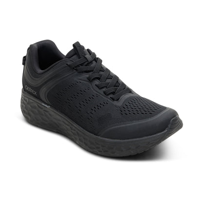 Aetrex Chase Arch Support Sneaker - Black/Black