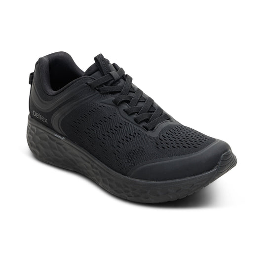 Aetrex Chase Arch Support Sneaker - Black/Black