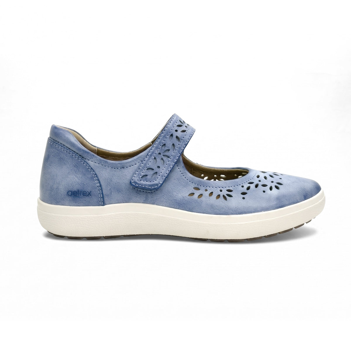 Aetrex Erica Casual Sneakers - Blue Cutout
