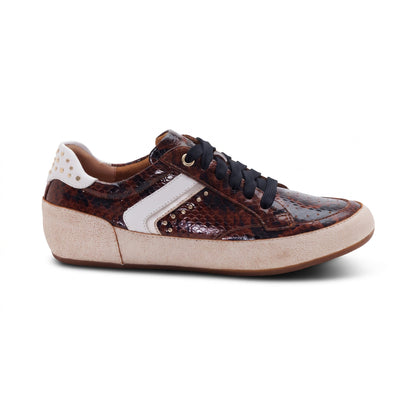 Aetrex Tess Arch Support Sneaker - Brown Snake
